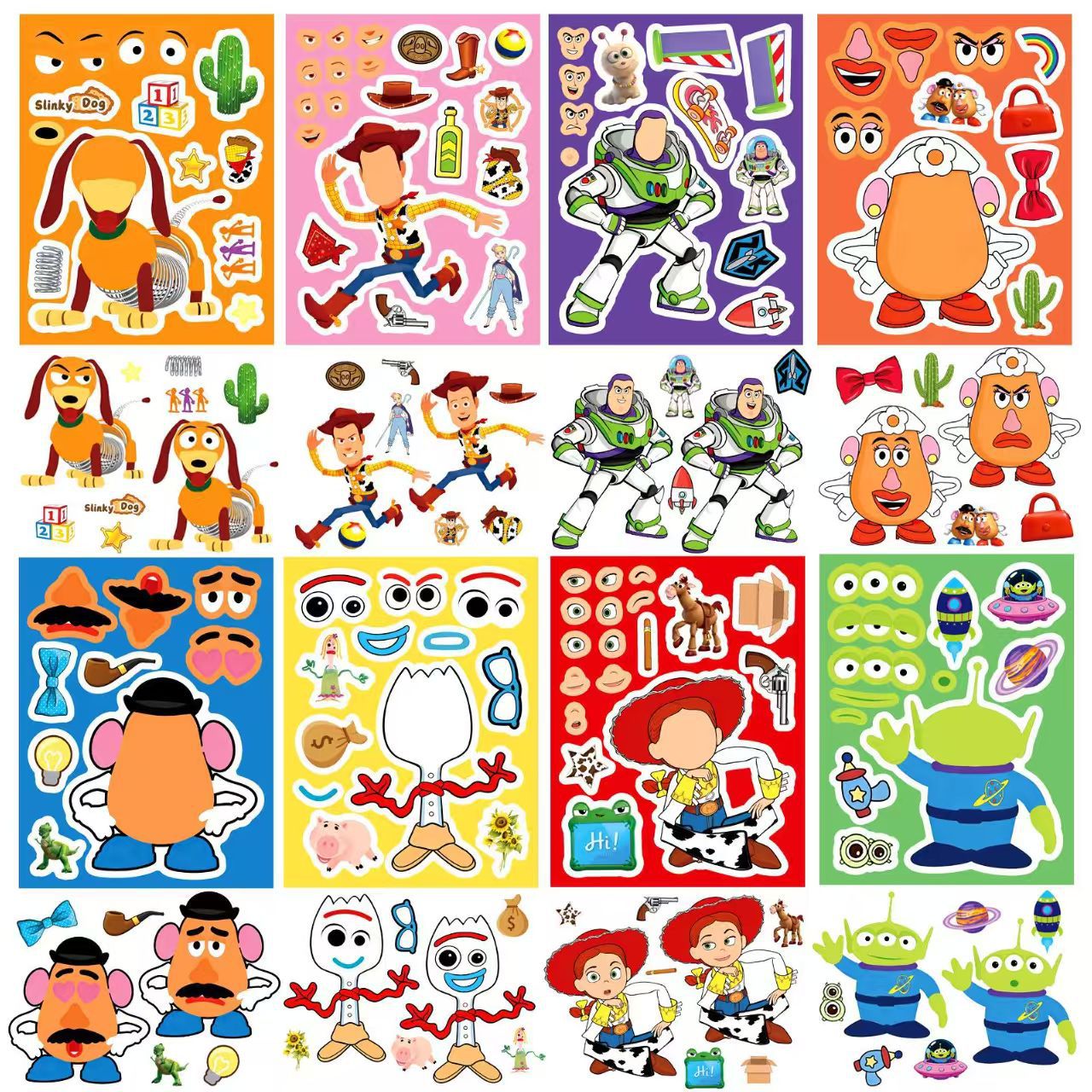 Kids Toys Box - 1 box of 8 sheets Make
