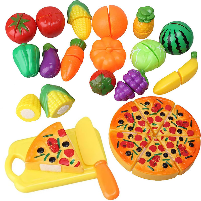 Kids Toys Kitchen Set - Children Toys Cutting Fruits and Vegetables
