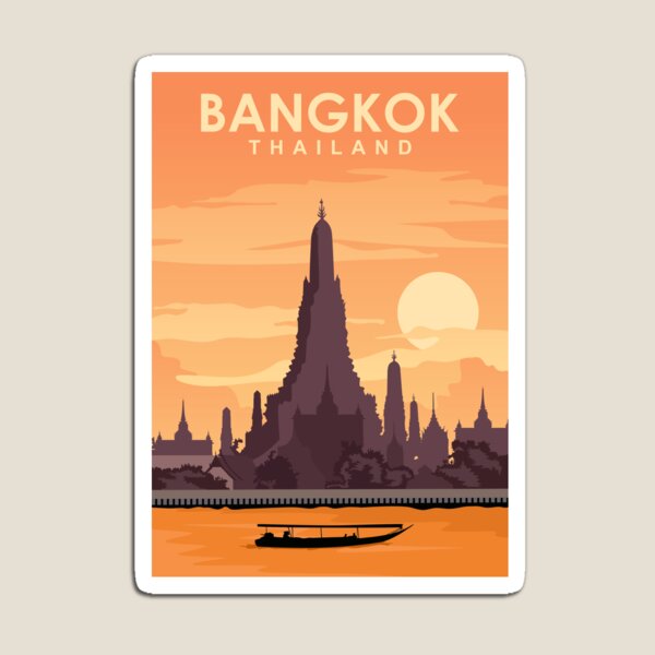 Bangkok Travel Poster Art Prin - Kids Toys Bangkok recension och pris