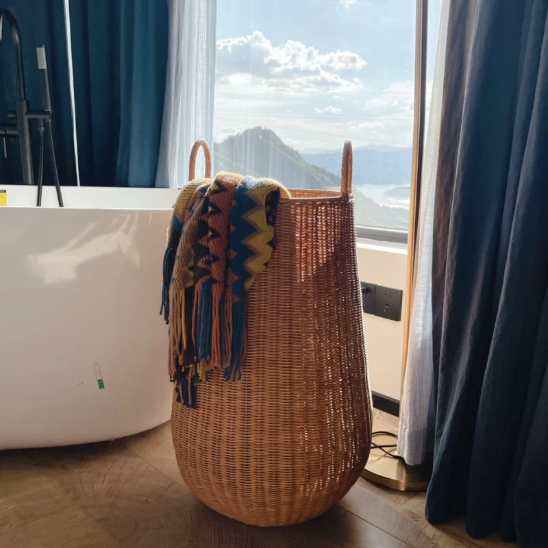 Rattan Storage Basket Large Ca - Kids Yoga Toys recension och pris