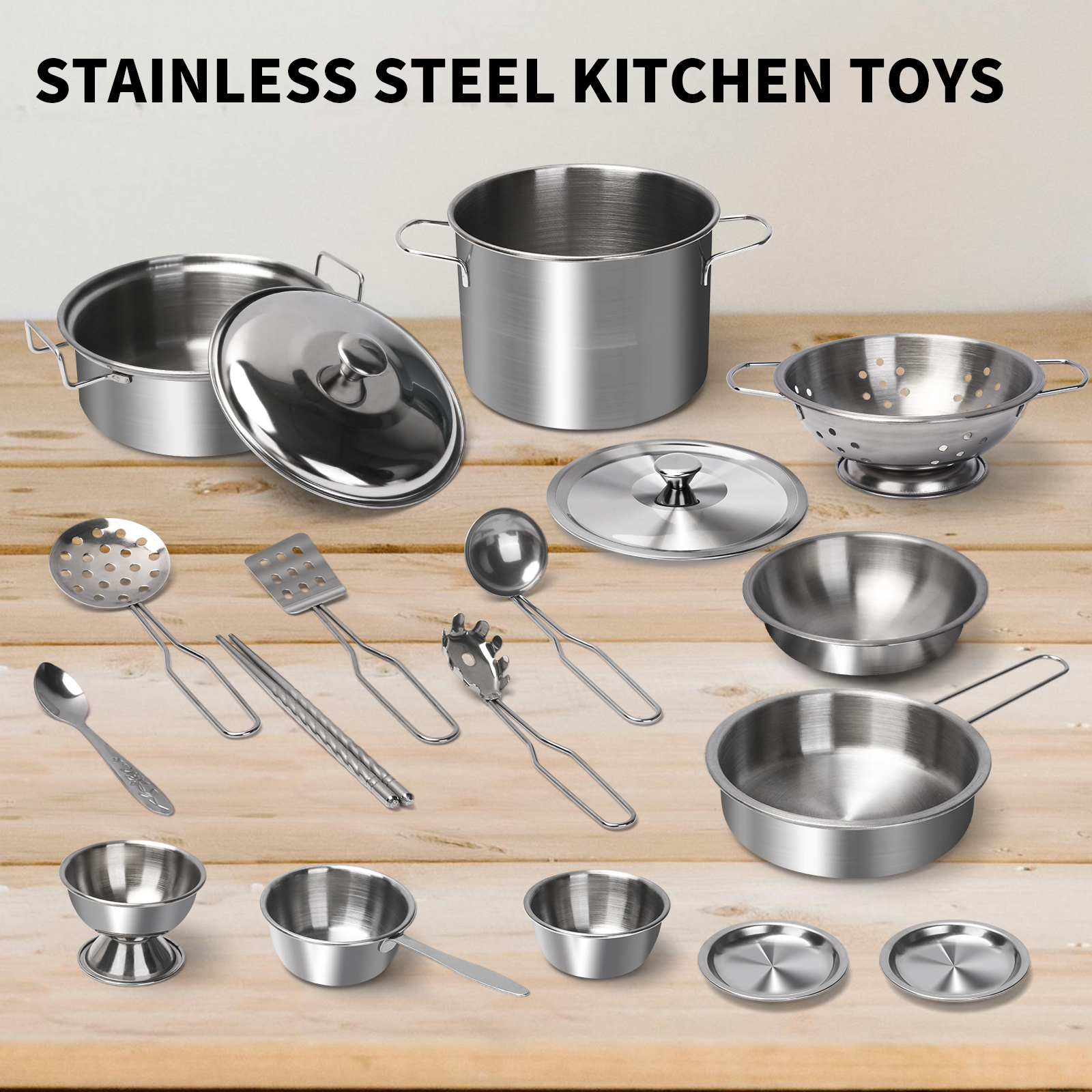 Stainless Steel Kids Kitchen T - Kids Toys Kitchen Set recension och pris