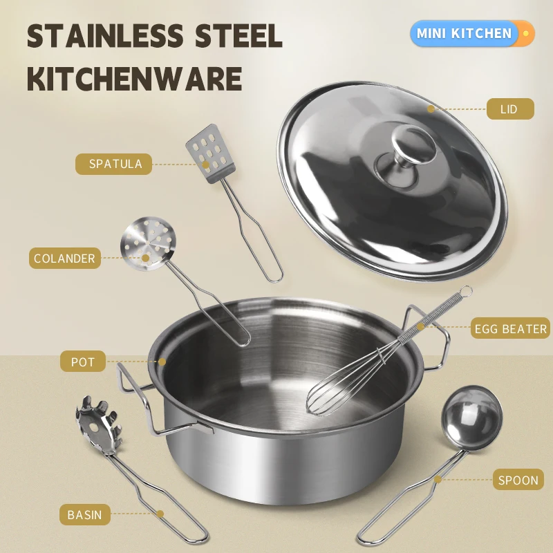 Stainless Steel Kids Kitchen T - Kids Toys Kitchen Set recension och pris