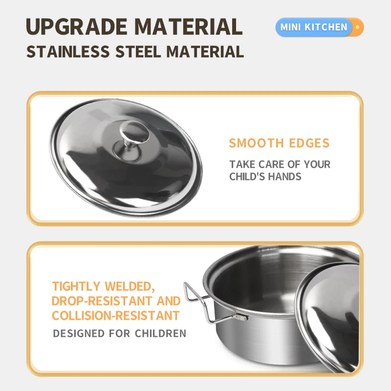 Stainless Steel Kids Kitchen T - Kids Toys Kitchen Set recension och pris