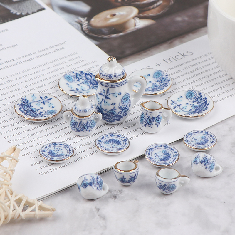 15Pcs 1:12 Miniature Porcelain - Kids Toys Kitchen Set recension och pris