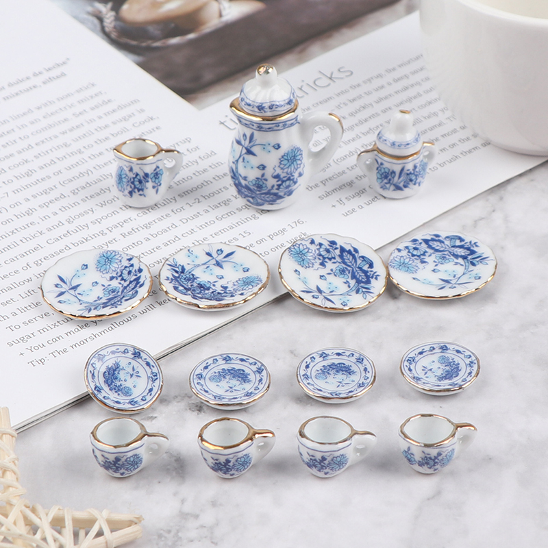 15Pcs 1:12 Miniature Porcelain - Kids Toys Kitchen Set recension och pris