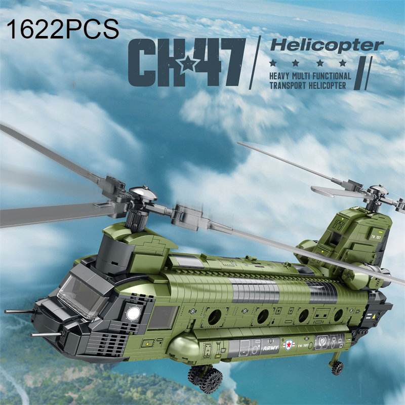 1622PCS CH-47 Chinook Transpor - Kids Toys Helicopter recension och pris