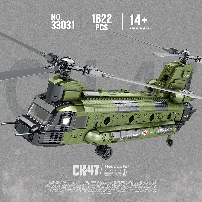 1622PCS CH-47 Chinook Transpor - Kids Toys Helicopter recension och pris