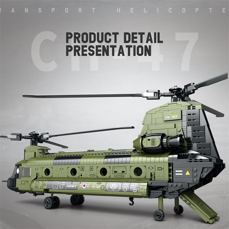 1622PCS CH-47 Chinook Transpor - Kids Toys Helicopter recension och pris