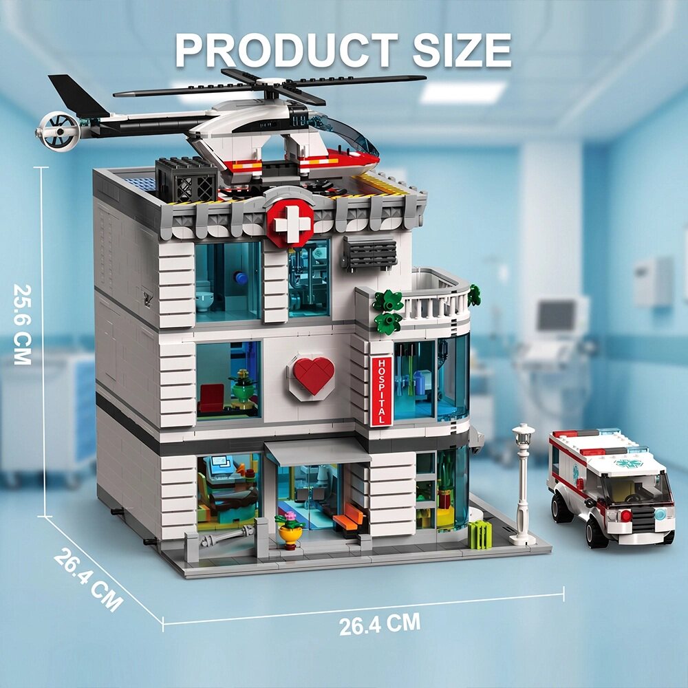 IN STOCK 2876Pcs City Steet Th - Kids Toys Helicopter recension och pris