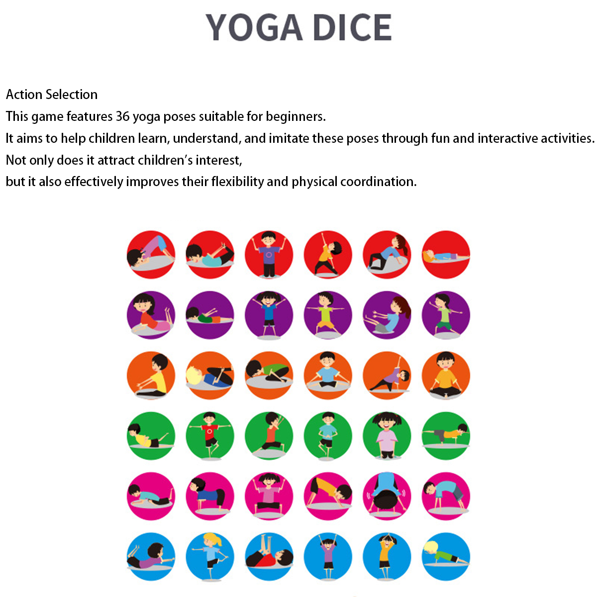 Yoga Dice Toy Fun Exercise Dic - Kids Yoga Toys recension och pris