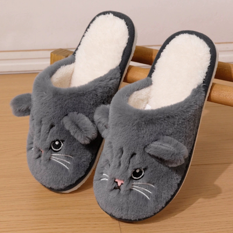 Cartoon Cat Home Slippers for  - Soft Plush Doll recension och pris
