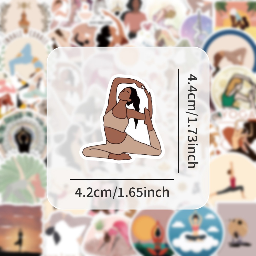 60PCS Aesthetic Yoga Stickers  - Kids Yoga Toys recension och pris