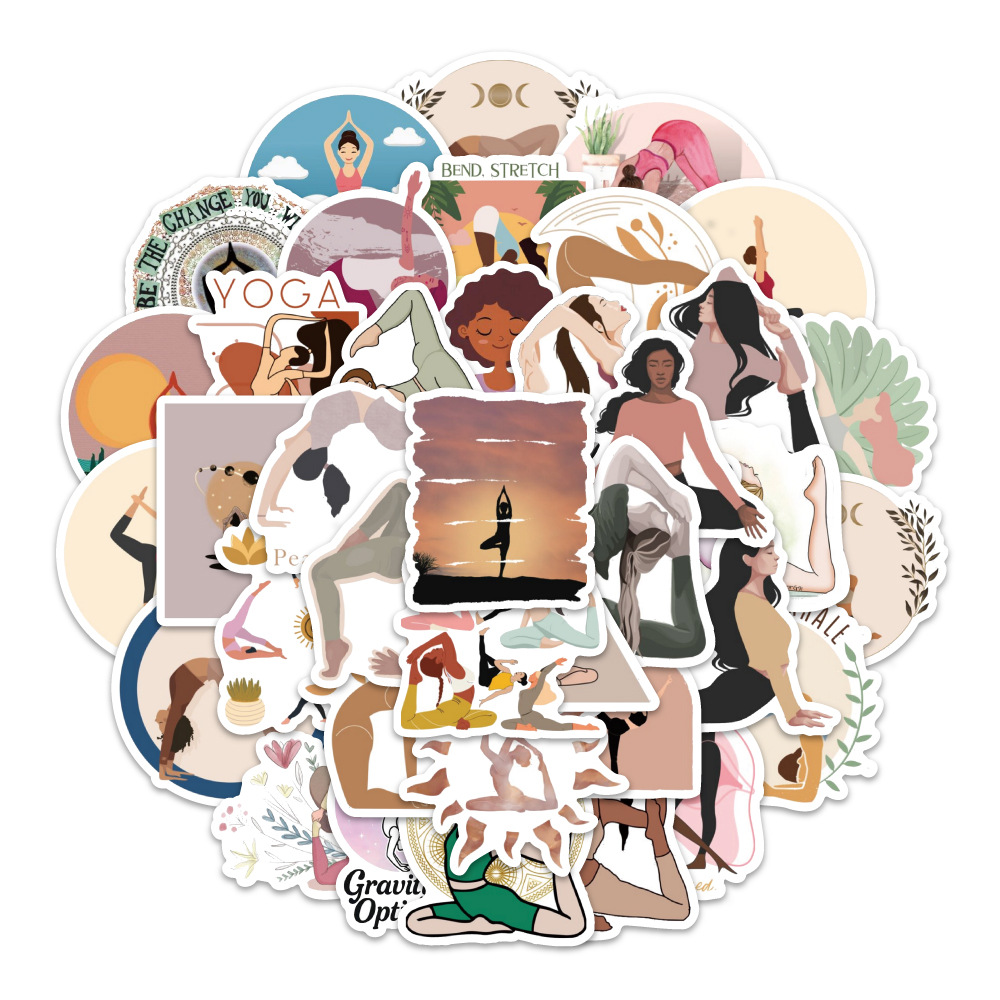 60PCS Aesthetic Yoga Stickers  - Kids Yoga Toys recension och pris