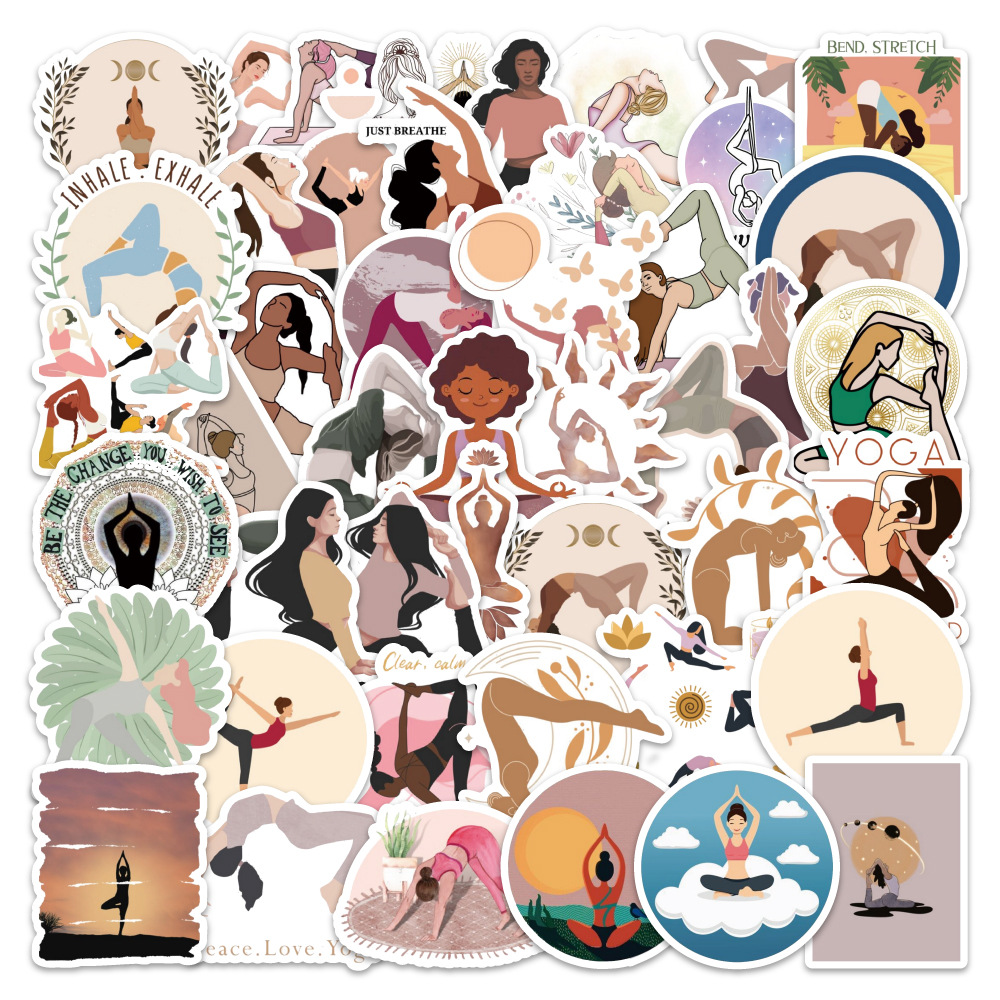 60PCS Aesthetic Yoga Stickers  - Kids Yoga Toys recension och pris