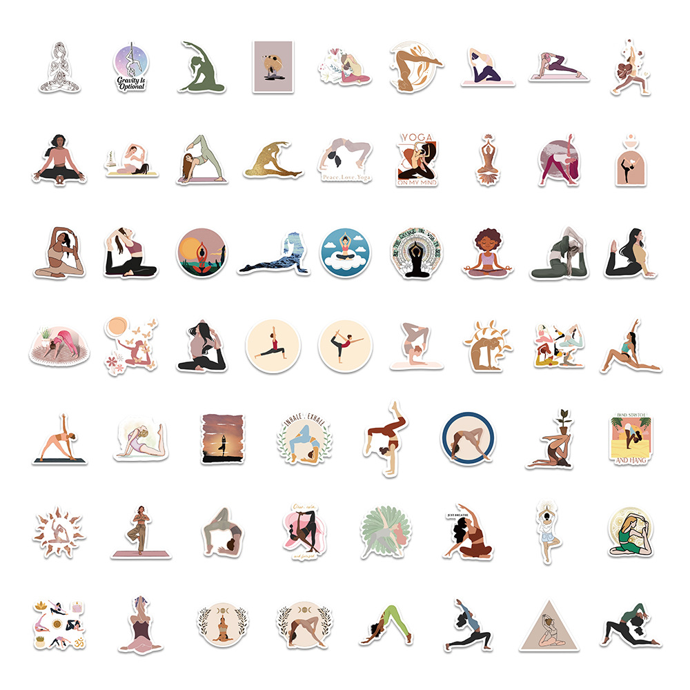 60PCS Aesthetic Yoga Stickers  - Kids Yoga Toys recension och pris