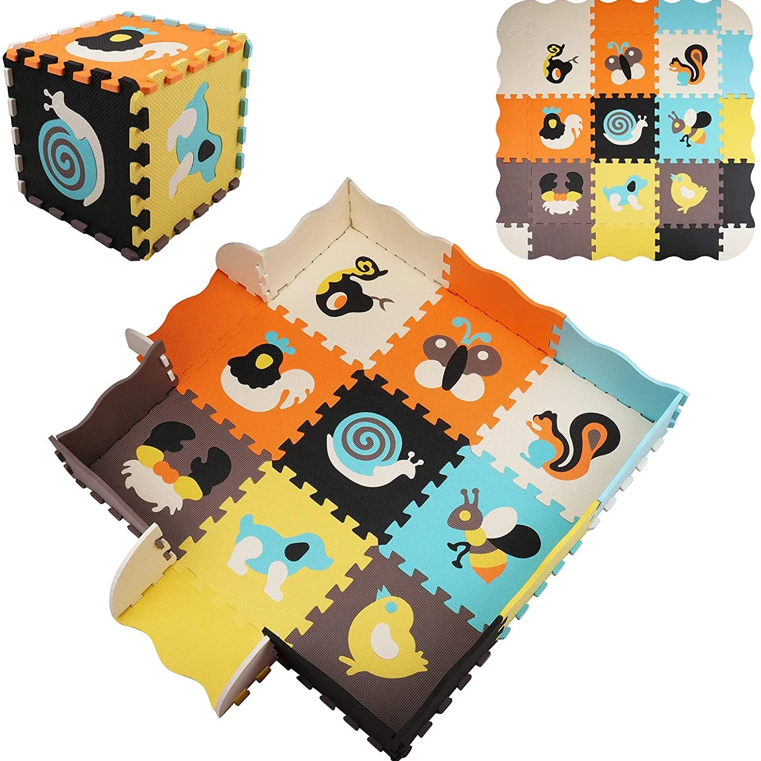 Animal Pattern Baby Play Mat P - Kids Yoga Toys recension och pris
