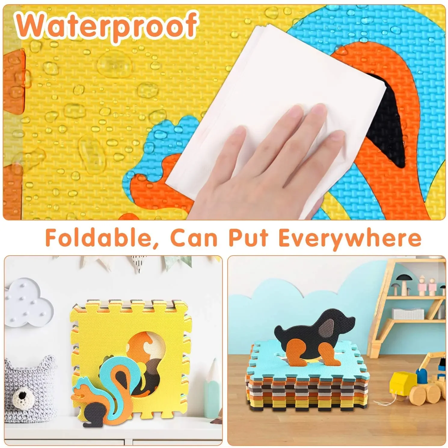 Animal Pattern Baby Play Mat P - Kids Yoga Toys recension och pris