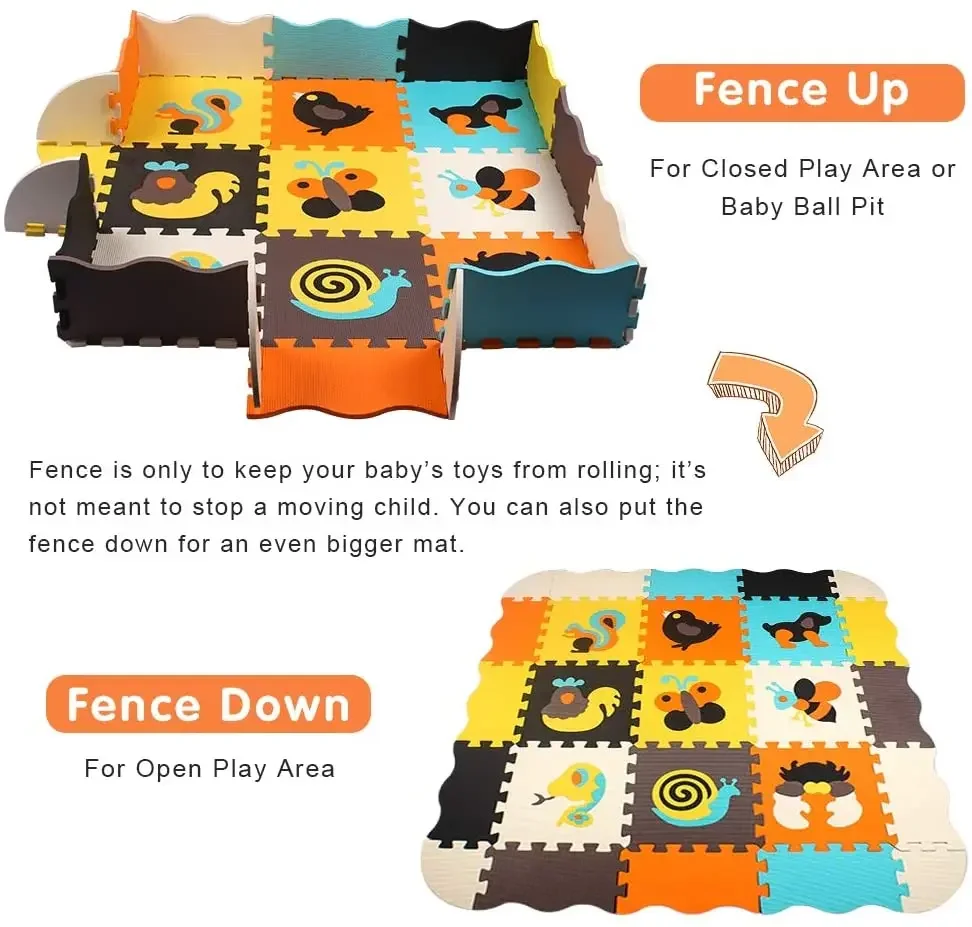 Animal Pattern Baby Play Mat P - Kids Yoga Toys recension och pris